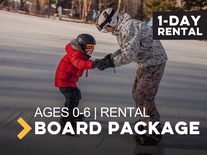 Child (0-6) Snowboard Rental Package 1 Day