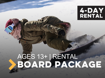 Adult (13+) Snowboard Rental Package 4 Day