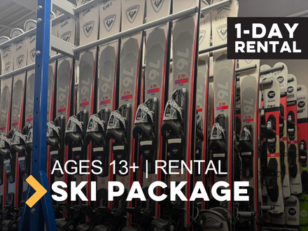 Adult (13+) Alpine Ski Rental Package 1 Day
