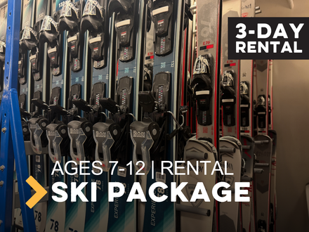 Child (7-12)Alpine Ski Rental Package 3 Day