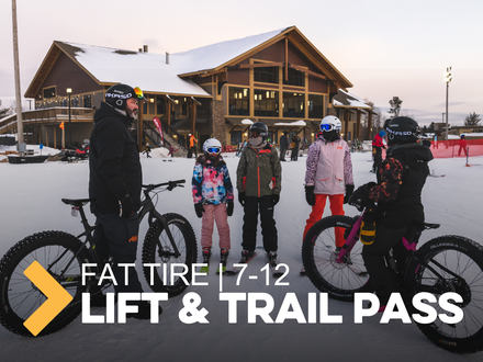 3 Hour Fat Tire Bike Lift & Trail - Ages (7-12) - 9AM or 1PM