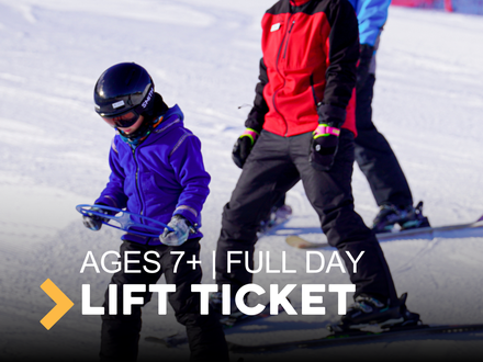 Full Day Ticket- Beginner Hill Only (7 +)