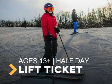 Adult 13+ Half Day Ticket