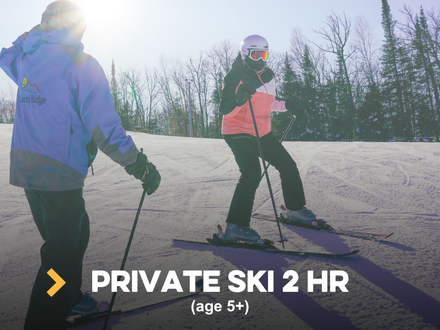 Private Ski -Main Student- 2hr (age 5+)