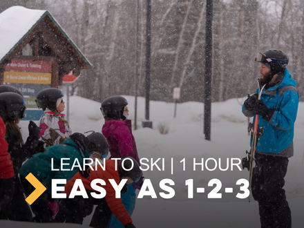 Group Easy as 1,2,3 Learn to Ski 1hr (Age 7+)