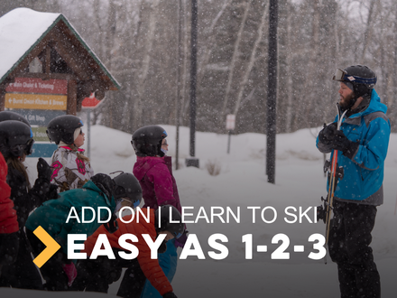 Group Easy as 1,2,3 Learn to Ski Add-On 1hr
