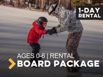 Child (0-6) Snowboard Rental Package 1 Day